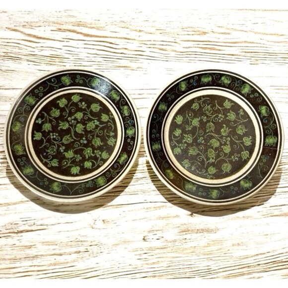 Lenox Temper-ware‎ Spanish Swirl 6.5” Bread Butter Plates 1970’s Set of 2 - Picture 1 of 8